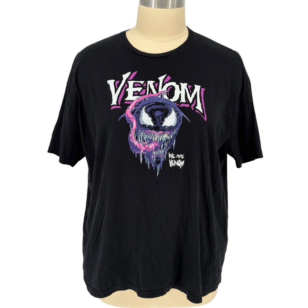 Marvel Venom Graphic T-Shirt Black We Are Venom 100% Cotton 3X